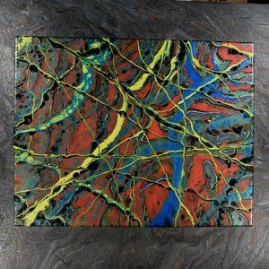 Acrylic Pour Painting 11x14 Clear coated